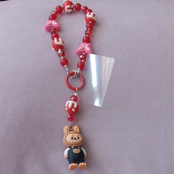 Colorful Labubu Beaded Phone Accesory, Keychain, Or Bagcharm NWT - Picture 4 of 5